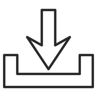 Yüklemeler kontur vektör simgesi