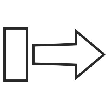 Çekme oku şu kontur vektör simgesi