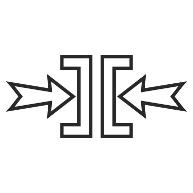 Basınç yatay kontur vektör simgesi