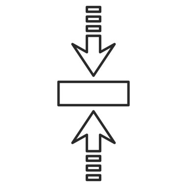 Basınç dikey ince çizgi vektör simgesi