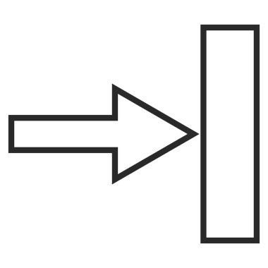 Şu kontur vektör simgesi itmek