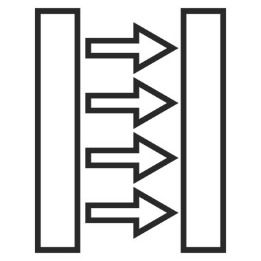 Basınç yatay kontur vektör simgesi