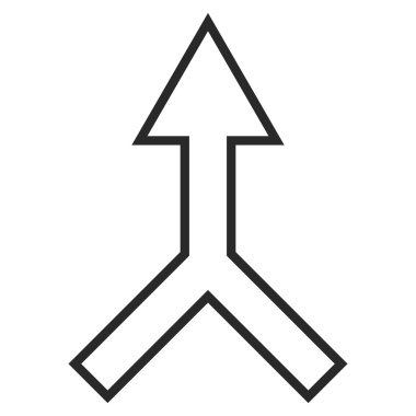 Anahat vektör simge yukarı ok birleştirmek