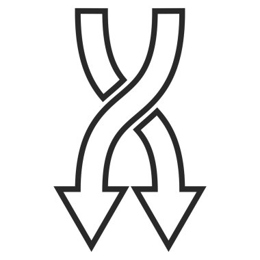 Anahat vektör simgesi aşağı okları shuffle