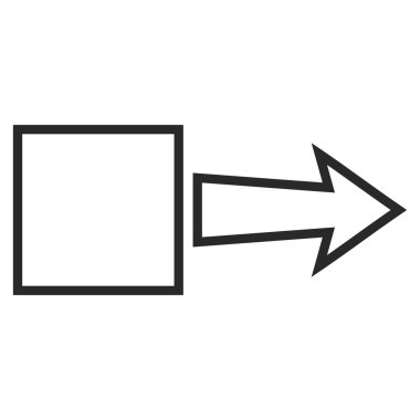 Çekme oku şu kontur vektör simgesi