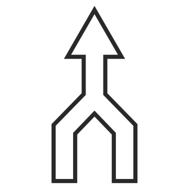 Kontur vektör simge yukarı ok birleştirmek