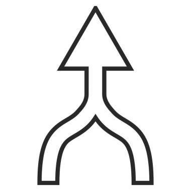 Anahat vektör simge yukarı ok birleştirmek