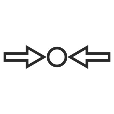 Basınç yatay kontur vektör simgesi