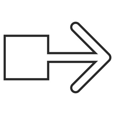 Sağ kontur vektör simge çekin