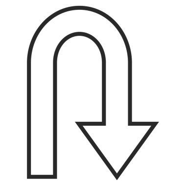 Geri ince çizgi vektör simge açmak