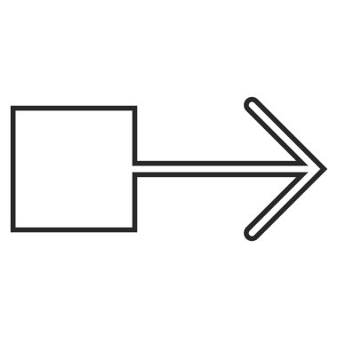 Çekme oku şu kontur vektör simgesi