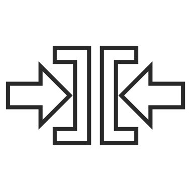 Basınç yatay kontur vektör simgesi