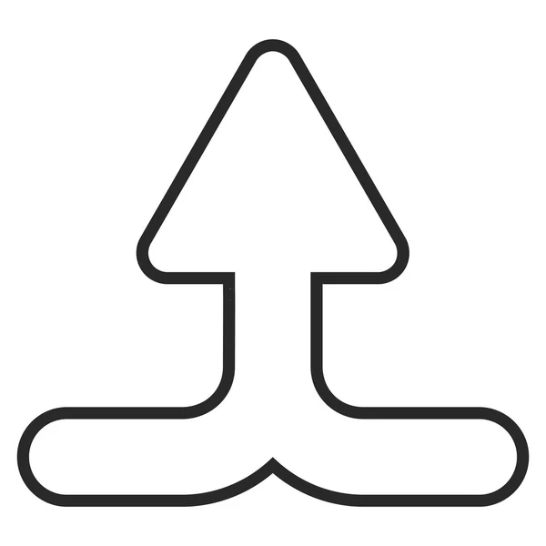 Combinar flecha hacia arriba esquema Vector icono — Vector de stock