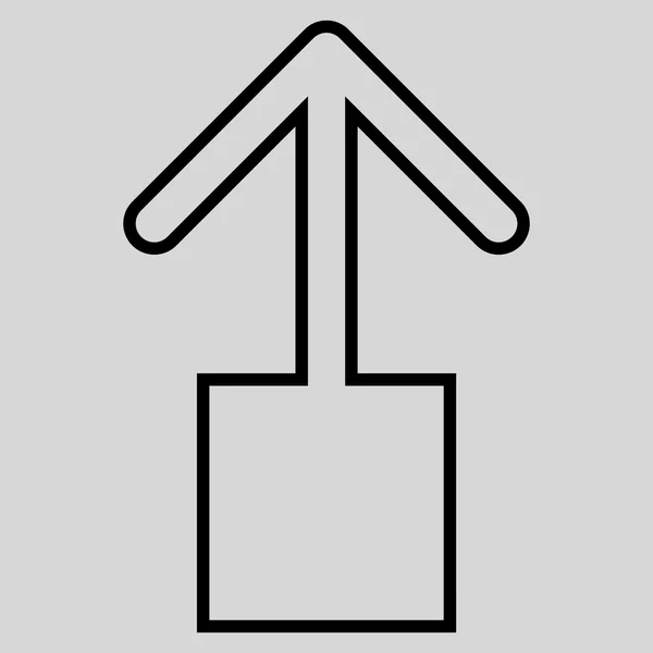 Thin Line Vektor Icon hochziehen — Stockvektor