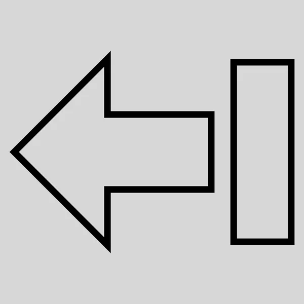 Stáhnout Vektorové ikonu šipky vlevo osnovy — Stockový vektor