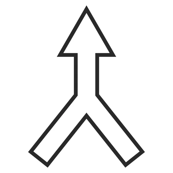 Векторная иконка Connect Arrow Up Outline — стоковый вектор
