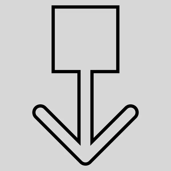 Tire hacia abajo línea delgada Vector icono — Vector de stock
