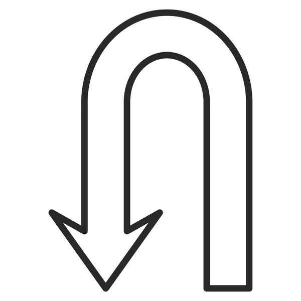Pfeil-Strich-Vektorsymbol zurückgeben — Stockvektor