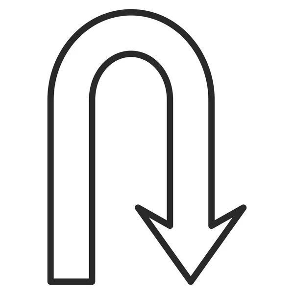 Векторная икона поворота назад — стоковый вектор