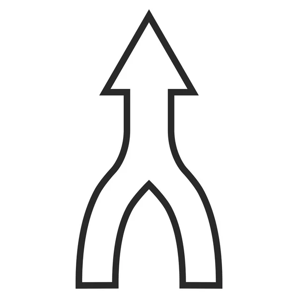 Unir flecha hacia arriba línea delgada Vector icono — Vector de stock