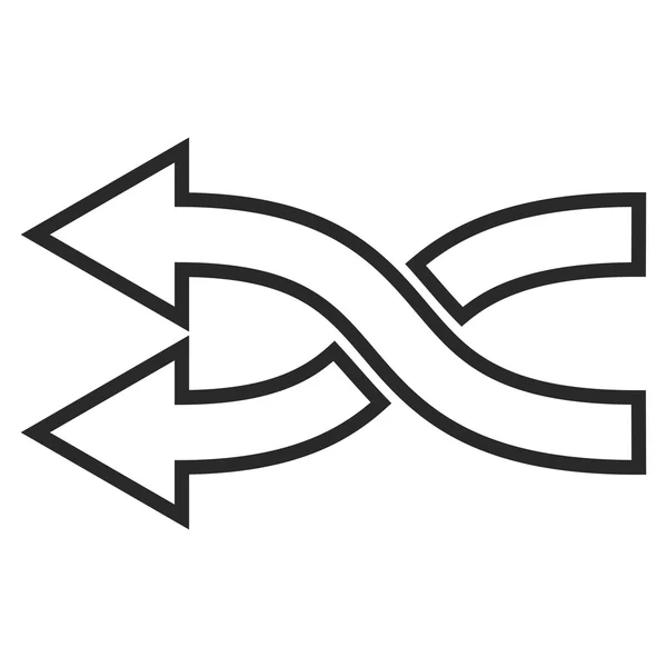 Shuffle стрілки обведення зліва векторної Icon — стоковий вектор