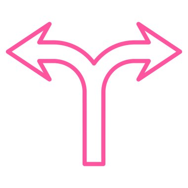 Seçimi ok sol sağ kontur vektör simgesi