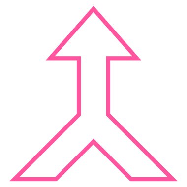 Kontur vektör simge yukarı ok birleştirmek