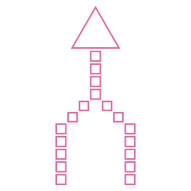 Kontur vektör simge yukarı ok birleştirmek