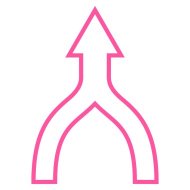 İnce çizgi vektör simge yukarı ok bağlanmak