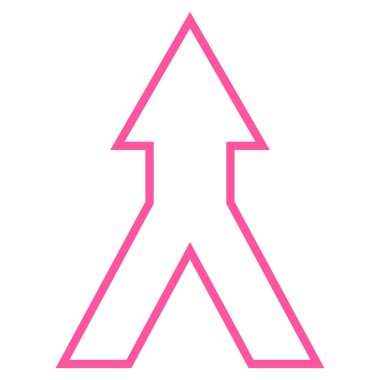 Kontur vektör simge yukarı ok bağlanmak