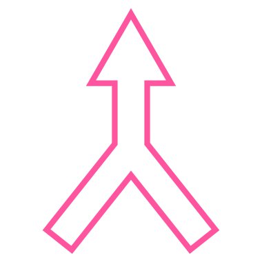 İnce çizgi vektör simge yukarı ok bağlanmak