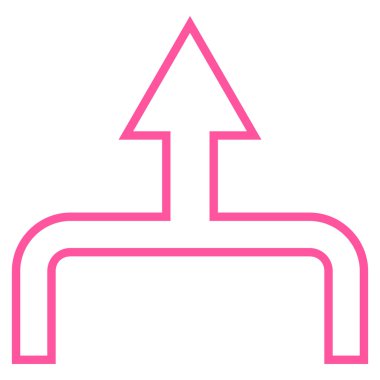 Kontur vektör simge yukarı ok bağlanmak