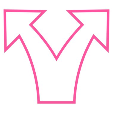 Ok anahat vektör simgesi bölmek