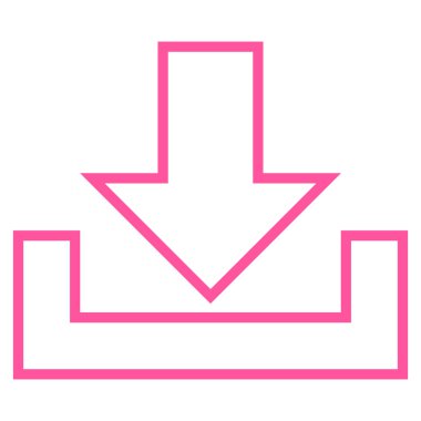 Yüklemeler ince çizgi vektör simgesi