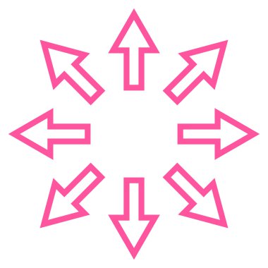 Oklar ince çizgi vektör simgesini genişletin