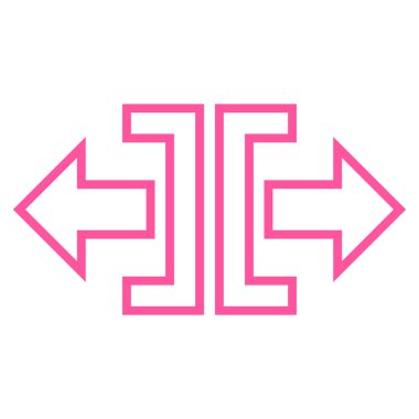 Yatay ince çizgi vektör simgesini genişletin