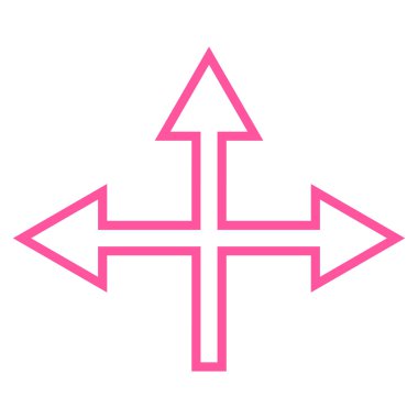 Kavşak okları satırı vektör simgesi ince