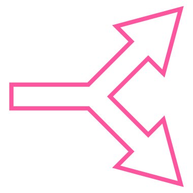 Kavşak ok sağ kontur vektör simgesi