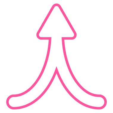 Kontur vektör simge yukarı ok birleştirme