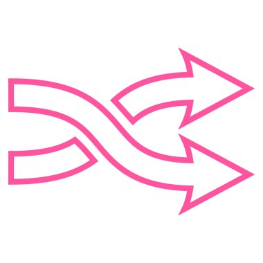 Okları yatay kontur vektör simge mix