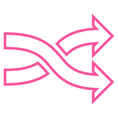 Okları yatay anahat vektör simge mix