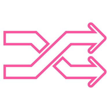 Okları yatay anahat vektör simge mix