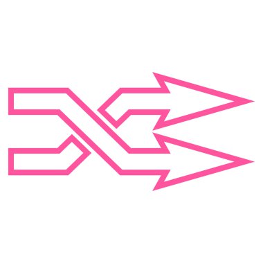 Okları yatay kontur vektör simge mix