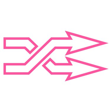 Okları yatay kontur vektör simge mix