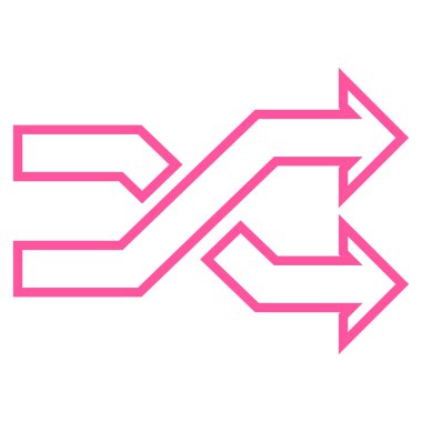 Okları yatay kontur vektör simge mix