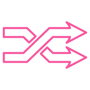 Okları yatay anahat vektör simge mix