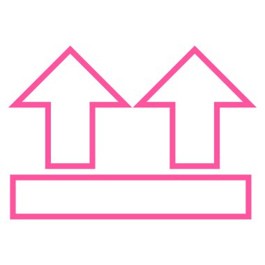 İnce çizgi yukarı okları simge vektör taşımak