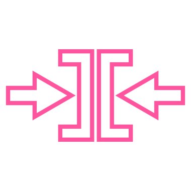 Basınç okları yatay ince çizgi vektör simgesi