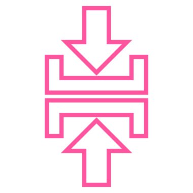 Basınç okları dikey ince çizgi vektör simgesi