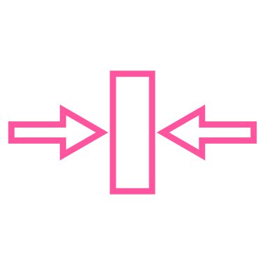 Basınç yatay anahat vektör simgesi